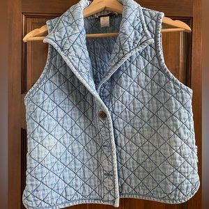 Vintage Orvis Quilted Denim Vest